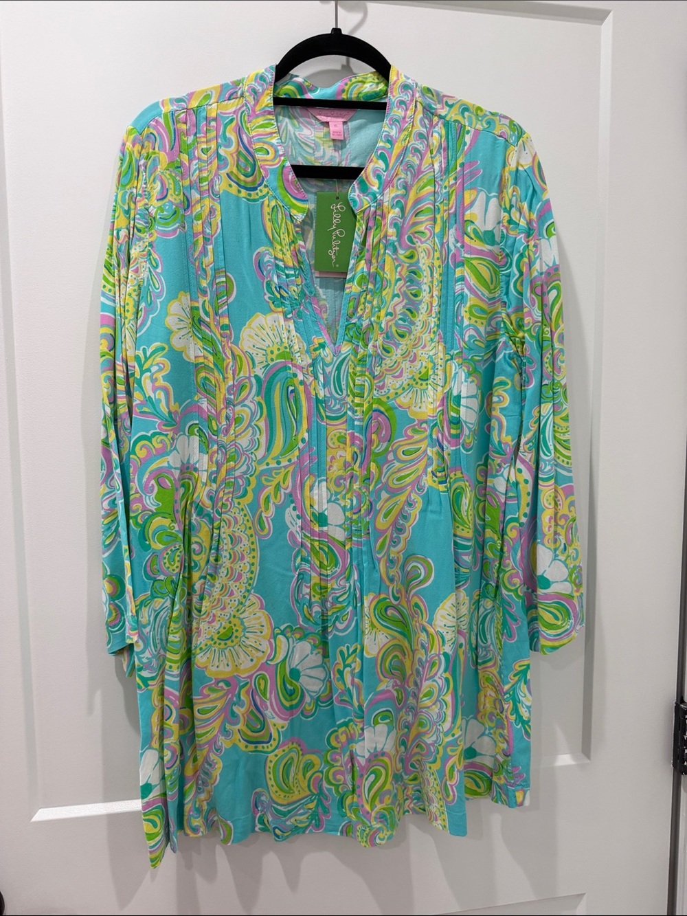 Lilly Pulitzer Double Trouble Shorely Blue Sarasota Tunic XL